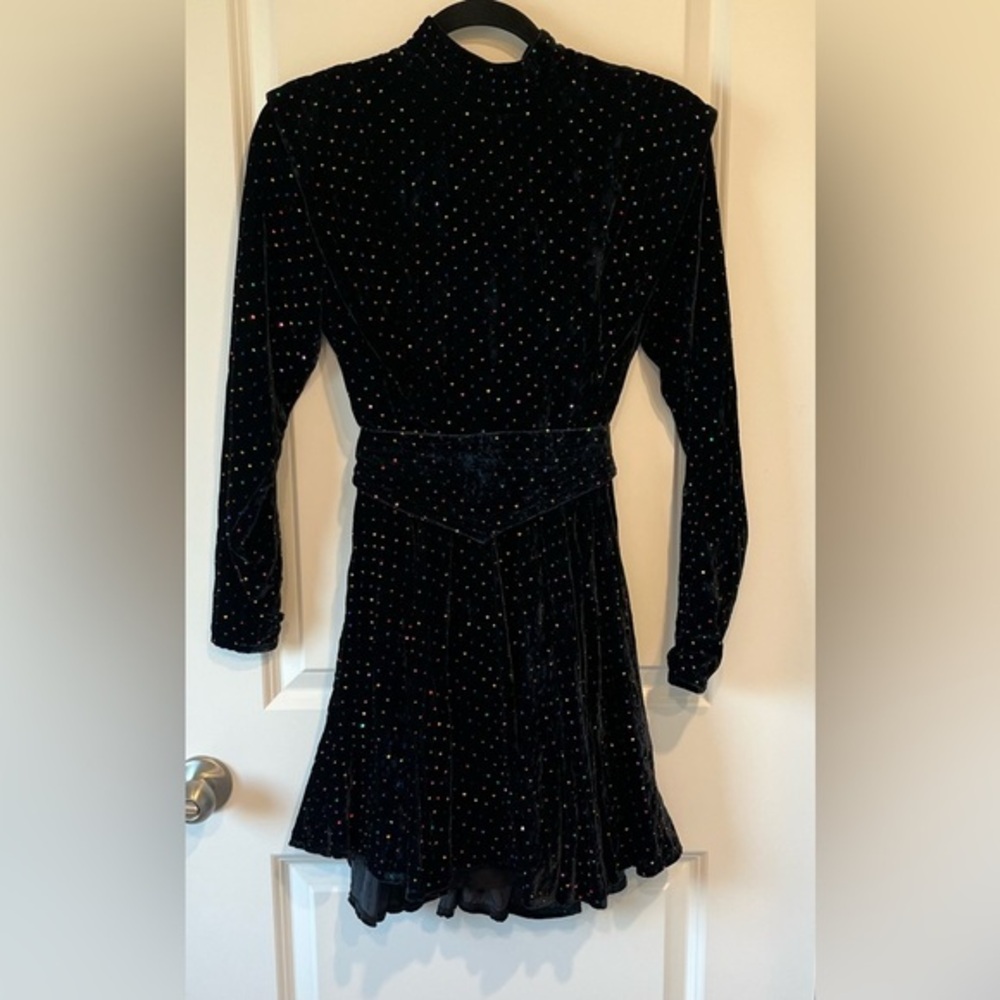 Retrofête Dress Whimsy Gothic Sequin Velvet Long Sleeve Fairy Boho Party